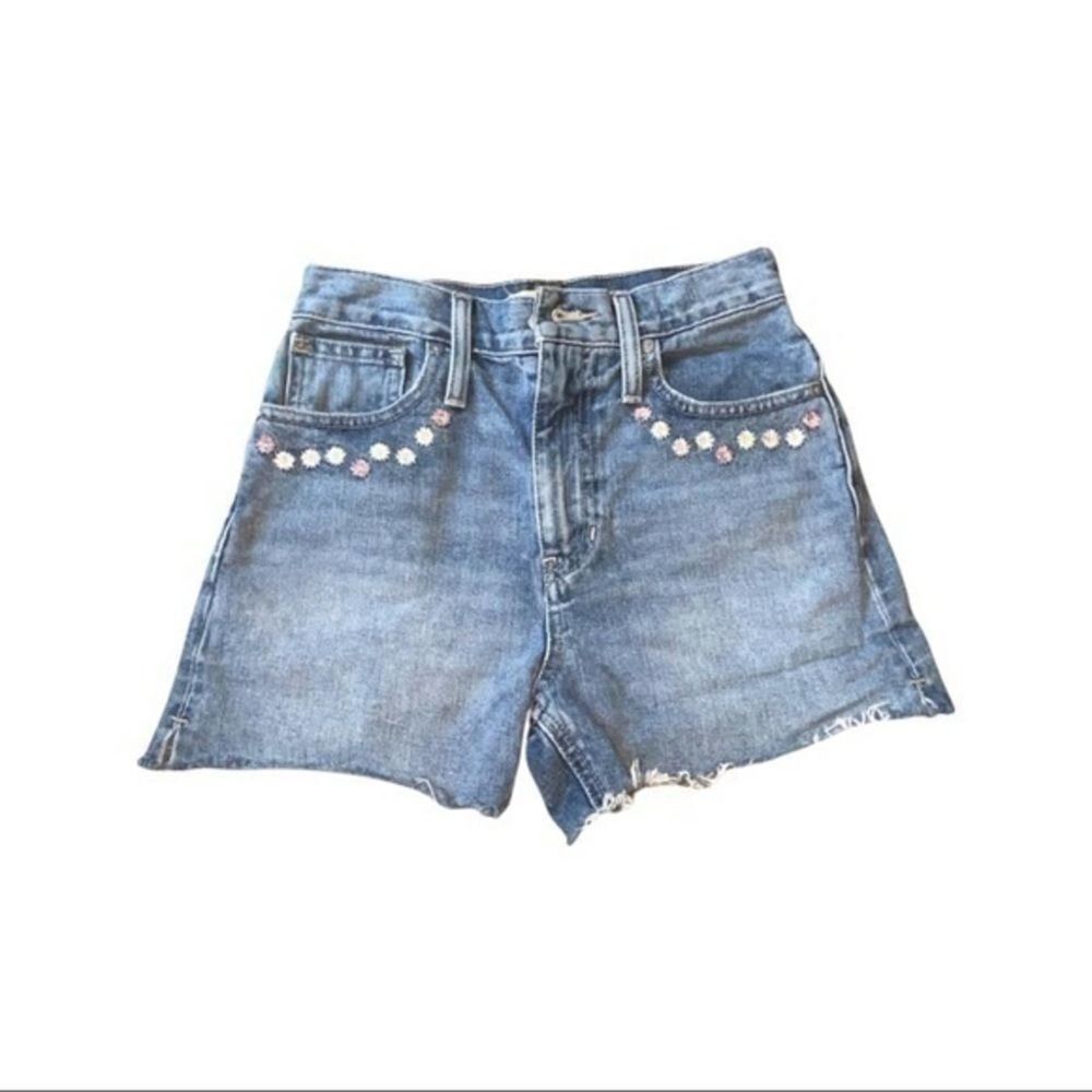 Madewell Floral Embroidered Denim Shorts (size 23)